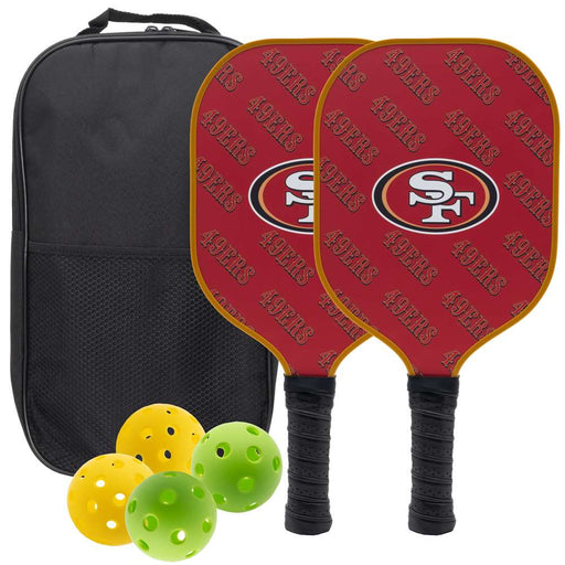 San Francisco 49ers Carbon Fiber Pickleball Paddle Set 637556200976