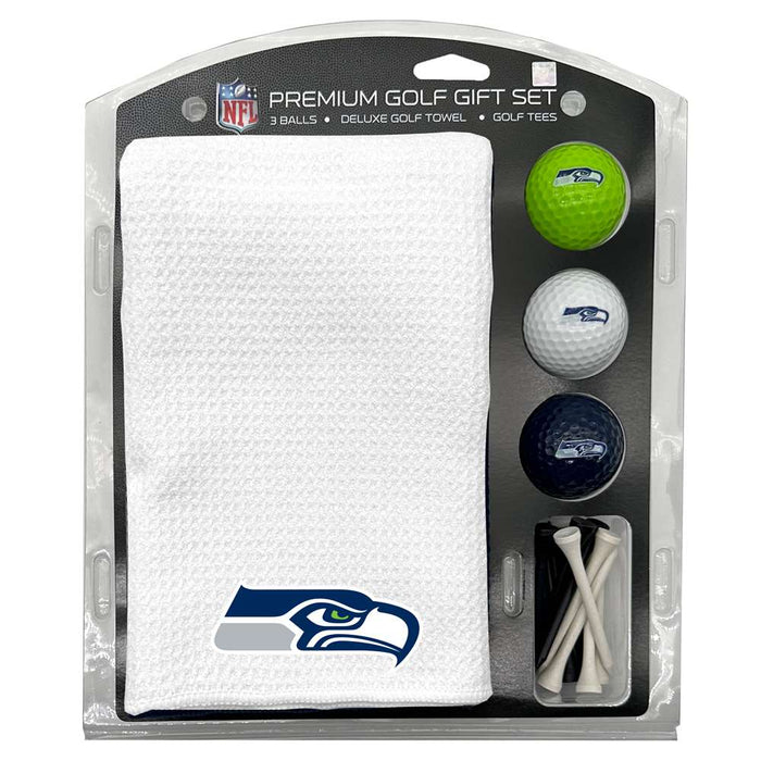 Seattle Seahawks 16" X 40" Microfiber Towel Golf Gift Set - White
