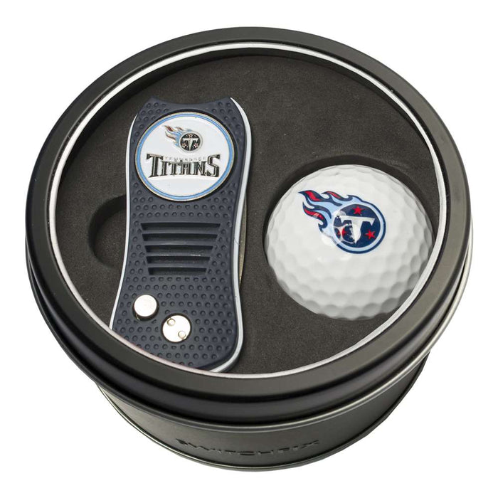 Tennessee Titans Golf Tin Set - Switchblade, Golf Ball