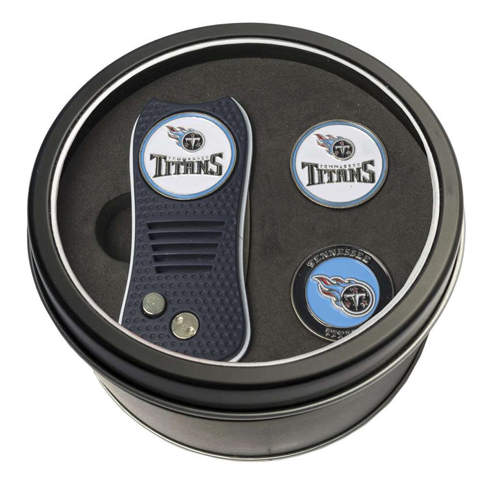 Tennessee Titans Golf Tin Set - Switchblade, 2 Markers 33059