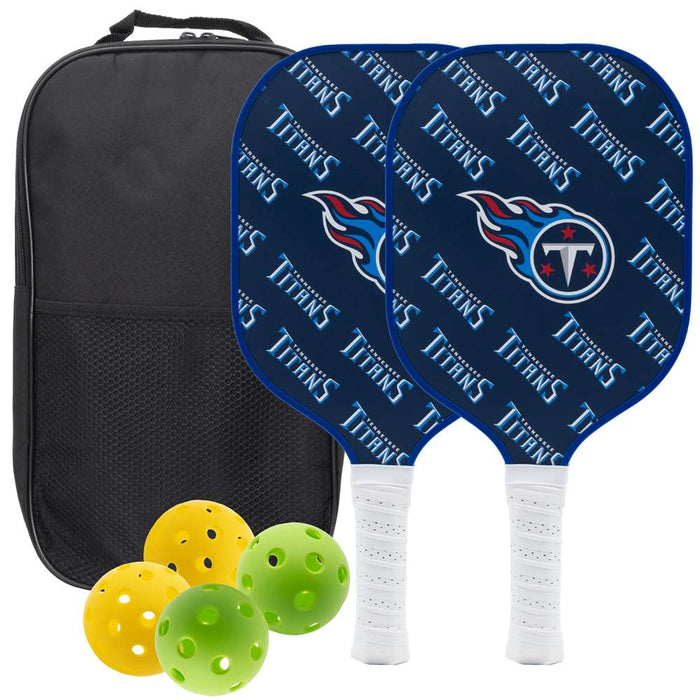 Tennessee Titans Carbon Fiber Pickleball Paddle Set 637556200976