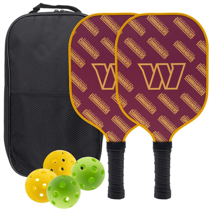 Washington Commanders Carbon Fiber Pickleball Paddle Set 637556200976