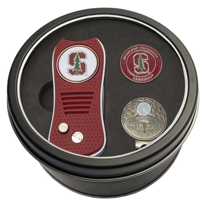 Stanford University Cardinal Golf Tin Set - Switchblade, Cap Clip, Marker 42057