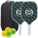 Colorado State Rams Carbon Fiber Pickleball Paddle Set