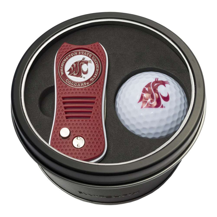 Washington State University Cougars Golf Tin Set - Switchblade, Golf Ball