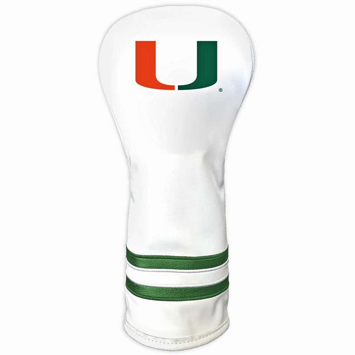 Miami Hurricanes Vintage Fairway Headcover (White) - Printed