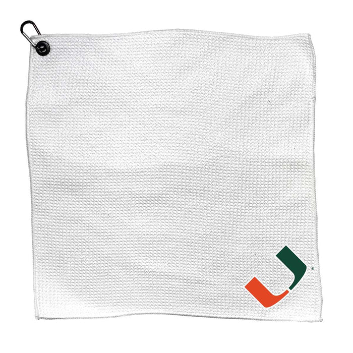 Miami Hurricanes Microfiber Towel - 15" x 15" (White)