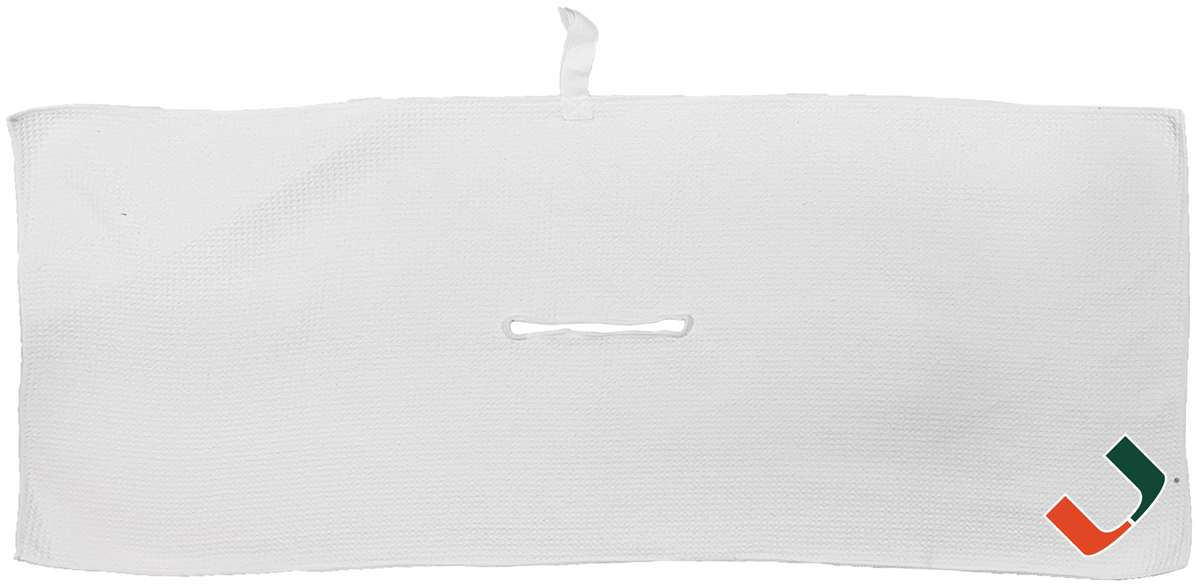 Miami Hurricanes Microfiber Towel - 16" x 40" (White)