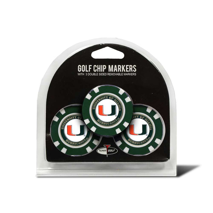 Miami Hurricanes Golf 3 Pack Golf Chip 47188