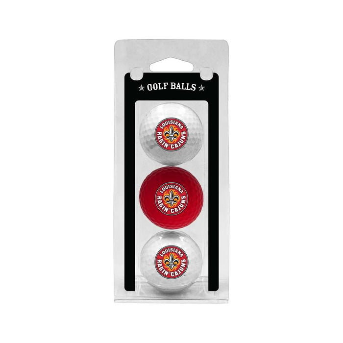 University of Louisiana Lafayette Ragin Cagin Golf 3 Ball Pack 60705