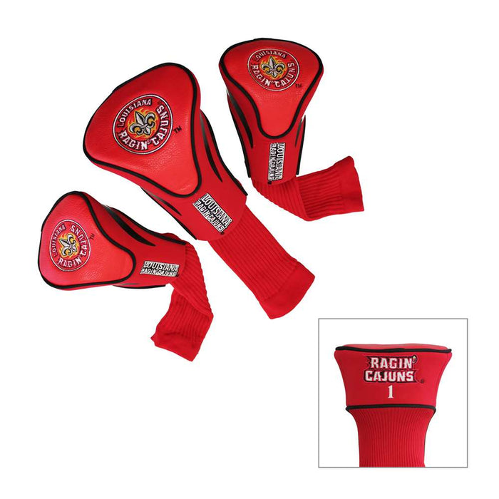 Louisiana Lafayette Ragin Cagin  Golf Club Headcover - Set of 3 (Driver,Fairway,Hybrid)
