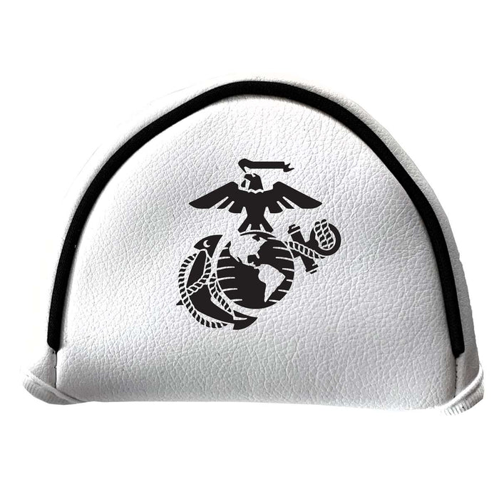 US MARINES Putter Cover - Mallet (White) - Printed Dark Red