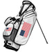 USA Flag Birdie Stand Golf Bag -  White