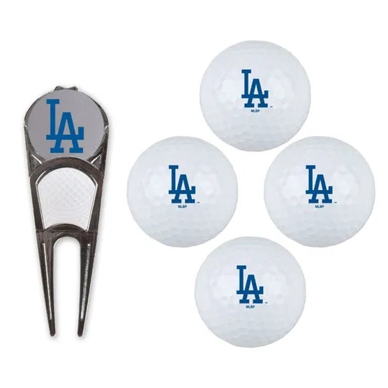 Los Angeles Dodgers Golf 4 Ball Gift Set