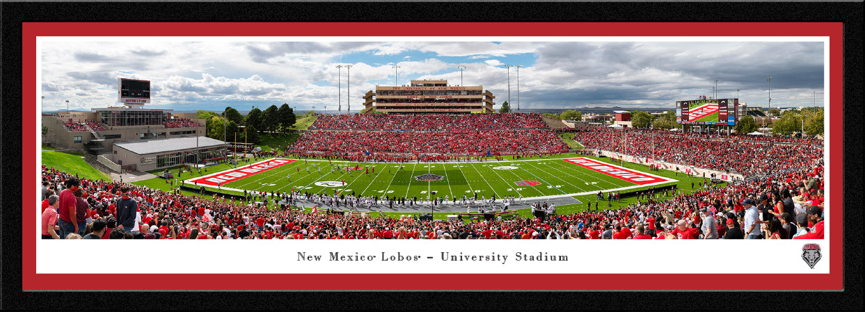 New Mexico Lobos University Stadium Panoramic Picture Select Frame - 41 1/2" x 15"