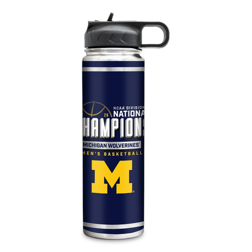 Michigan Wolverines 2026 Men's Basketball National Champions 22oz Stainless Steel Water Bottle