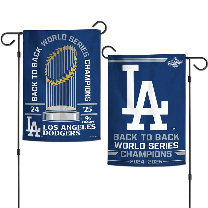 Los Angeles Dodgers 2025 World Series Champions 2-Sided Garden Flag ( 3 Pack)