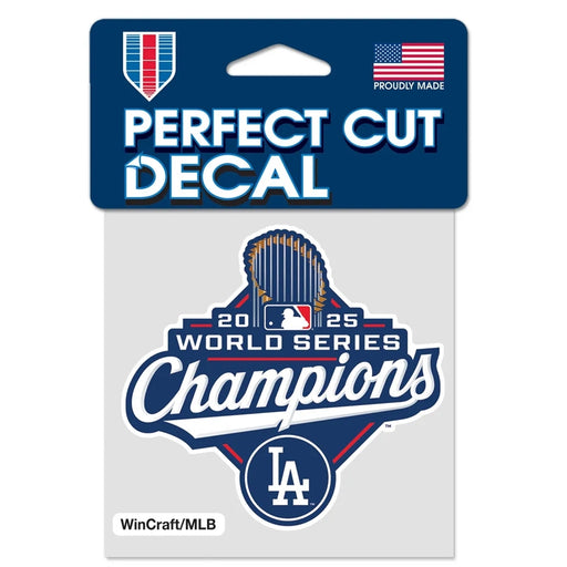 Los Angeles Dodgers 2025 World Series Champions Perfect Cut Decal 4X4 (6 Pack)