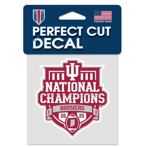 Indiana Hoosiers 2025 BCS Football National Champions Perfect Cut Decal 4X4 (Set of 6)