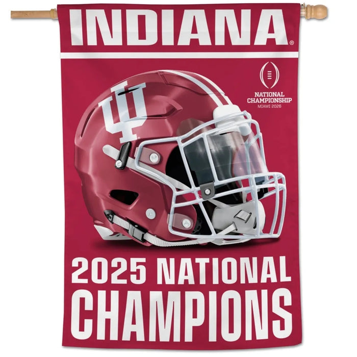 Indiana Hoosiers 2025 BCS Football National Champions Vertical Flag 28X40