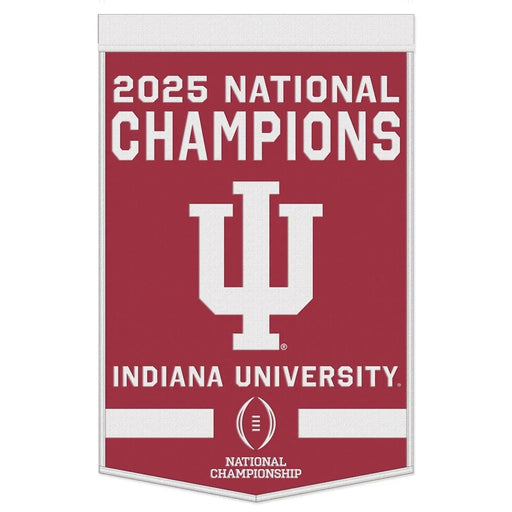 Indiana Hoosiers 2025 BCS Football National Champions Wool Banner 24X38 in.