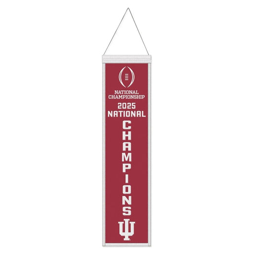 Indiana Hoosiers 2025 BCS Football National Champions Wool Banner  8X32 in.
