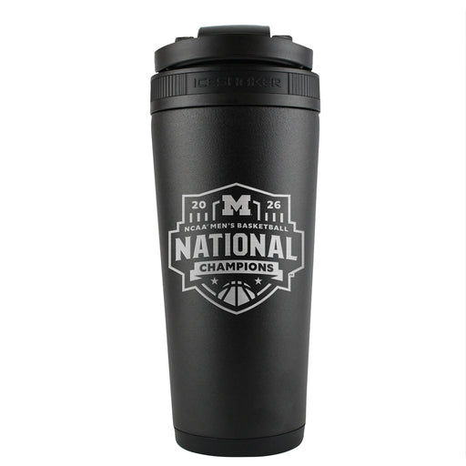 Michigan Wolverines 2026 Men's Basketball National Champions 26oz Stainless Steel Ice Shaker