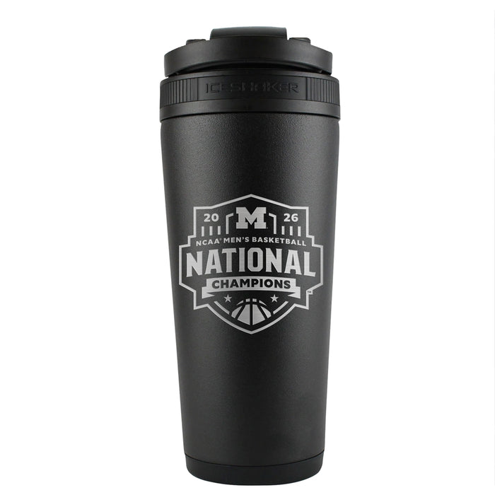 Michigan Wolverines 2026 Men's Basketball National Champions 26oz Stainless Steel Ice Shaker