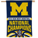 Michigan Wolverines 2026 Men's Basketball National Champions Vertical Banner 28X40 in.