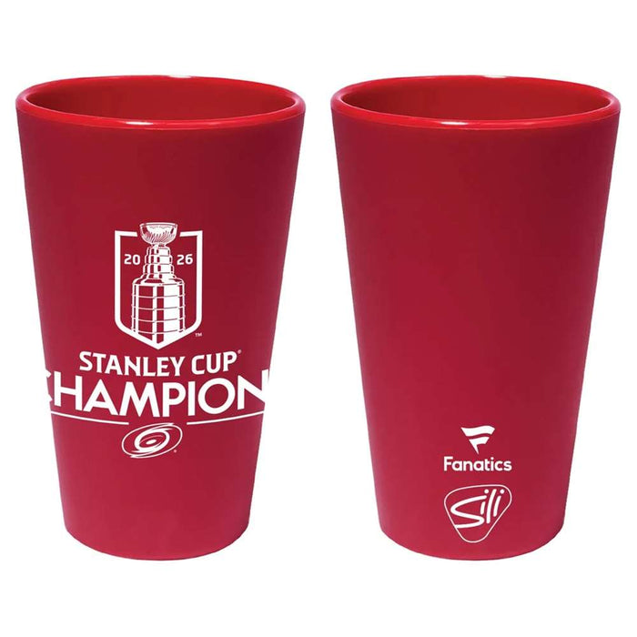 Carolina Hurricanes 2026 NHL Stanley Cup Champions 16oz Silicone Pint Glass - 2 Pack