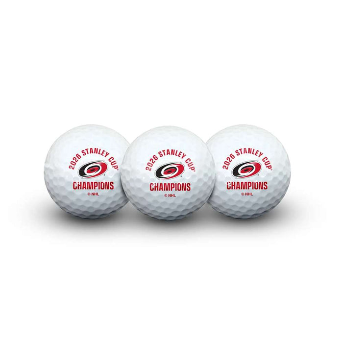 Carolina Hurricanes 2026 NHL Stanley Cup Champions 3 Golf Balls