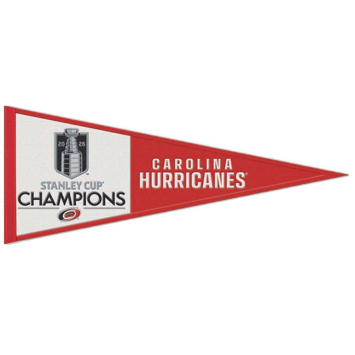 Carolina Hurricanes 2026 NHL Stanley Cup Champions Wool Pennant 13X32 in.
