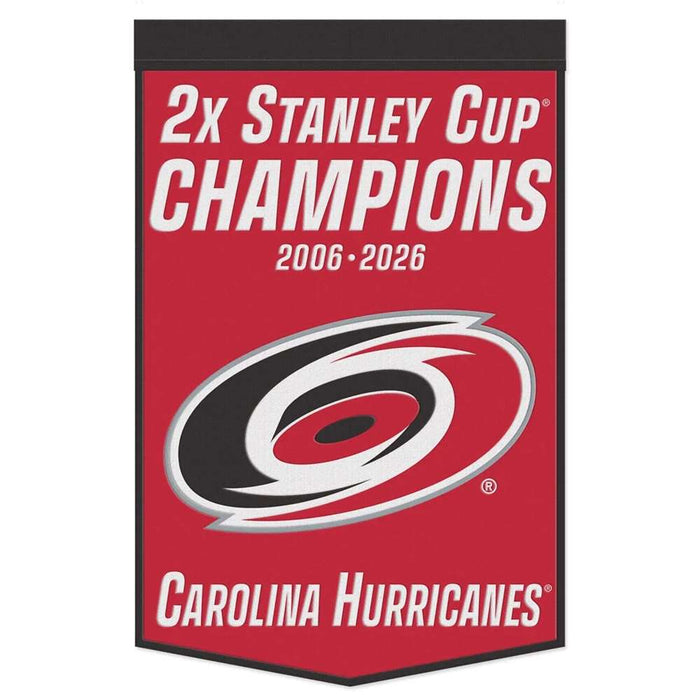 Carolina Hurricanes 2026 NHL Stanley Cup Champions Wool Banner 24X38 in.