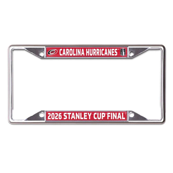 Carolina Hurricanes 2026 NHL Stanley Cup Champions License Plate Frame Chrome