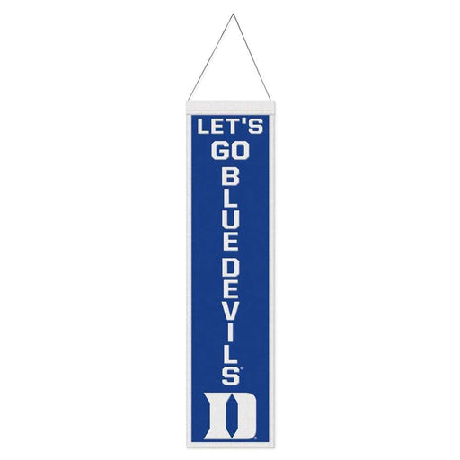 Duke Blue Devils Wool Banner 8X32 in.