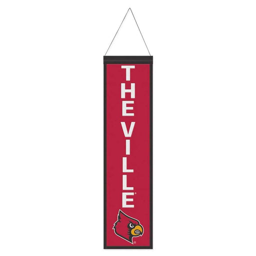 Louisville Cardinals Wool Banner 8X32 in.