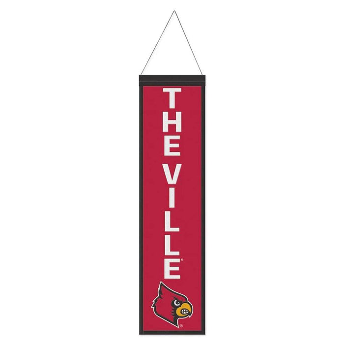 Louisville Cardinals Wool Banner 8X32 in.