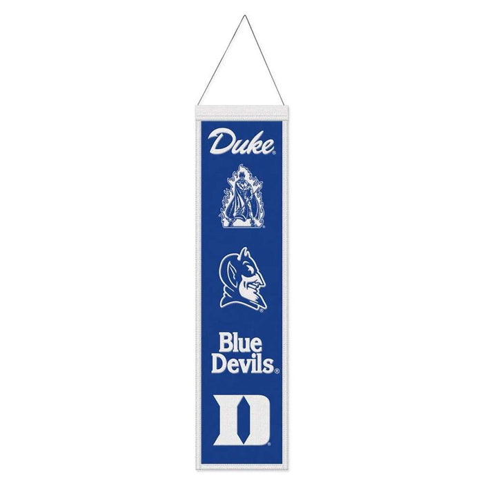 Duke Blue Devils Wool Banner 8X32 in.