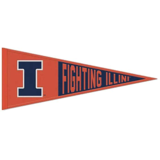 Illinois Fighting Illini Wool Pennant 13X32 in.