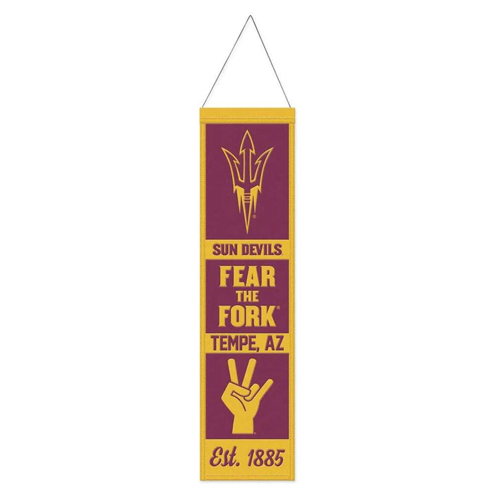 Arizona State Sun Devils Wool Banner 8X32 in.