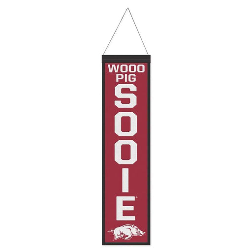 Arkansas Razorbacks Wool Banner 8X32 in.