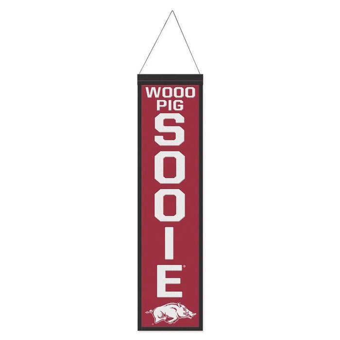 Arkansas Razorbacks Wool Banner 8X32 in.