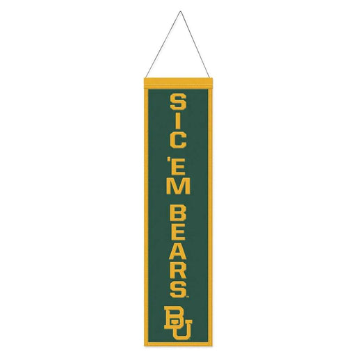 Baylor Bears Wool Banner 8X32 in.