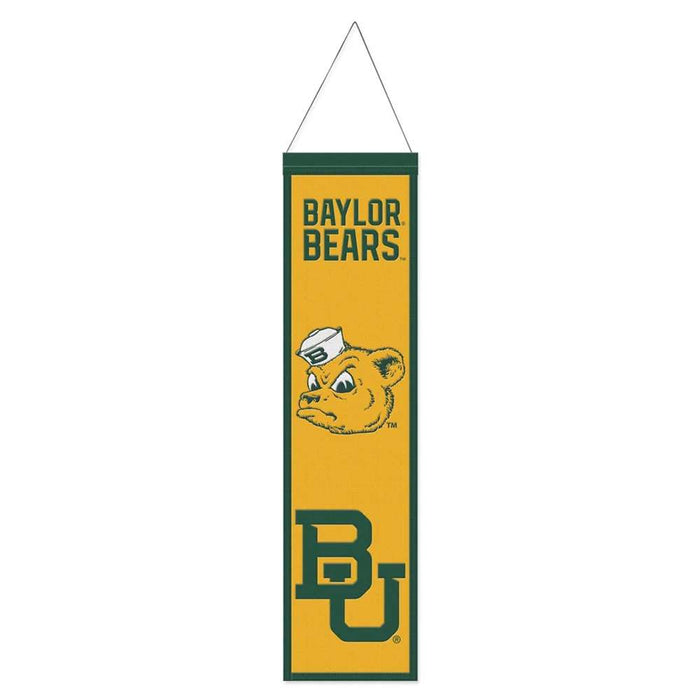 Baylor Bears Wool Banner 8X32 in.