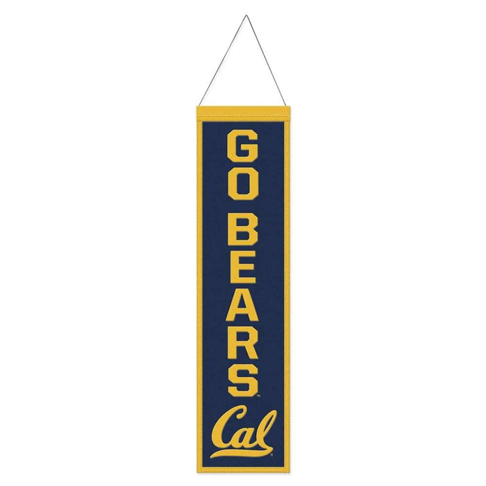 California Golden Bears Wool Banner 8X32 in.