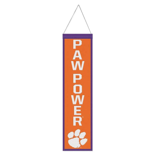 Clemson Tigers Wool Banner 8X32 in.