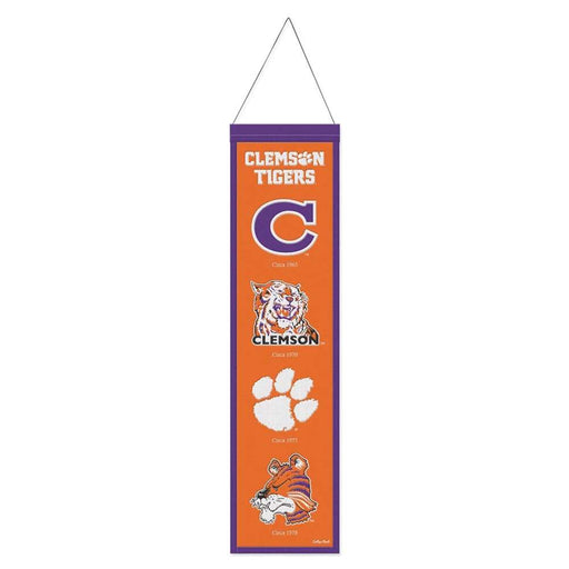 Clemson Tigers Wool Banner 8X32 in.