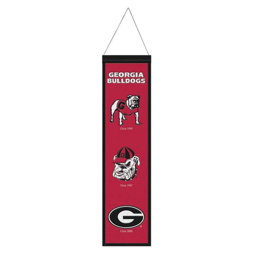 Georgia Bulldogs Wool Banner 8X32 in.
