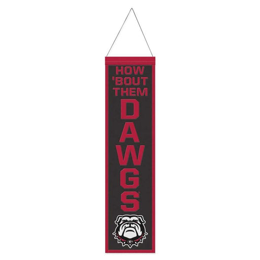 Georgia Bulldogs Wool Banner 8X32 in.