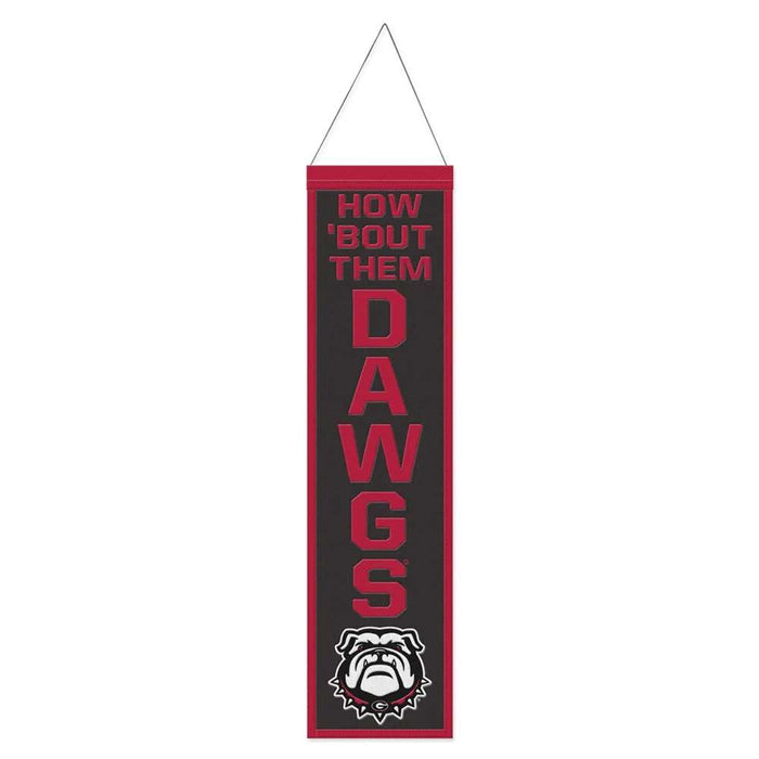 Georgia Bulldogs Wool Banner 8X32 in.